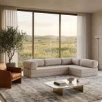 Nestime® 300X200 cm Açık Köşe Modüler Sünger Koltuk Takımı Yatak Olabilen • Fitilli Kadife • Çıkarılabilir & Yıkanabilir Kılıf - Krem - 22 DNS ORGİNAL SÜNGER