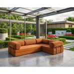 Nestime® 300X200 cm Kapalı Köşe Modüler Sünger Koltuk Takımı| Koşe Koltuk | Yıkanabilir | Çok Fonksiyonlu Yer Yatağıyeny - Turuncu - 50 DNS BONDEKS SÜNGER