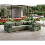 Nestime® 300X200 cm Kapalı Köşe Modüler Sünger Koltuk Takımı| Koşe Koltuk | Yıkanabilir | Çok Fonksiyonlu Yer Yatağıyeny - Yeşil - 50 DNS BONDEKS SÜNGER