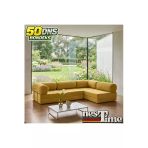 Nestime Nestime® 300X200 Cm Açık Köşe Modüler Sünger Koltuk Takımı Hardal
