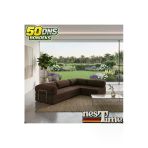 Nestime Nestime® 300X200 Cm Açık Köşe Modüler Sünger Koltuk Takımı Kahverengi