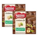 Nestle Artizan İşi Sütlü Fındıklı & Fıstıklı Çikolata Nestle Artizan İşi Sütlü Fındıklı & Fıstıklı Çikolata 2 x 60 g