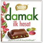 Nestle Damak Ilk Hasat Antep Fıstıklı Sütlü Çikolata Kare 60 gr