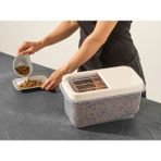 Nesto Home 3'lü Çok Amaçlı 10 Lt Sürgülü Kapaklı Erzak & Bakliyat Saklama Kabı - Krem