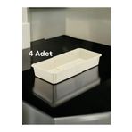 Nesto Home 4'lü Set Boyu Ayarlanabilir Çok Amaçlı Çekmece İçi Düzenleyici Kaşıklık Ve Bıçaklık Set Büyük Boy