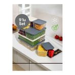 Nesto Home 9lu Derin Renkli Buzdolabı Düzenleyici Buzluk ve Mikrodalga Saklama Kabı 1X5300 2X2500 2X2470 4X1100