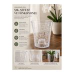 Nestora Garden Dekoratif Şeffaf Orkide Saksısı 1.5 L - Orkide Saksı