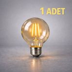 Nestvibe G95 LED Filament Ampul 4W E27 2700K Sıcak Sarı 400 Lümen Dimmerli Dekoratif Rustik Ampül - 1 ADET