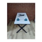 NESU HOME 60X120 X AYAK Çalışma Masası, Dekoratif Mutfak Masası, Yemek Masası, Bilgisayar Masası Beyaz