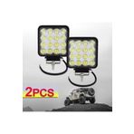 NESU Off Road Arazi -kamyon Geri Vites- Traktör Aydınlatma Led Lambası 16 Led Kare 2 Adet Tek Fiyat