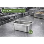 Net Çelik Gastronom Küvet Gn 1/4-200