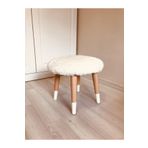 Neta Home Neta Kıds Beyaz Peluş Çocuk Taburesi Sandalyesi