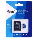 Netac NT02P500STN-064G P500 64 GB microSDXC U3/C10 RU1/C10 90 MB/s SD + Adapter Kart Bellek
