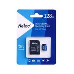Netac NT02P500STN-128G P500 128GB microSDXC U1/C10 RU1/C10 90 MB/s SD + Adapter Kart Bellek