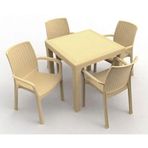 NETAKS Estelia Efes 4’lü Set (4 Sandalye+1 Masa) Camsız Orjinal Ürün Bahçe, Balkon Ücretsiz Kargo
