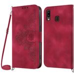 Netany Cep telefonu zinciri kılıf, Samsung Galaxy A30/A20 için, Samsung A30/A20 için cep telefonu kılıfı, zincirli, katlanabilir, poliüretan deri kolye, katlanır kılıf ve askı bandı, kordonlu kapaklı