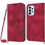 Netany Cep telefonu zinciri kılıf, Samsung Galaxy A73 5G için, Samsung A73 5G için cep telefonu kılıfı, zincirli, katlanabilir, poliüretan deri kolye, katlanır kılıf ve askı bandı, kordonlu kapaklı