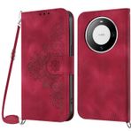 Netany Huawei Mate 60 Pro için cep telefonu zinciri kılıf, Huawei Mate 60 Pro için cep telefonu kılıfı, zincirli, katlanabilir, poliüretan deri kolye, katlanır kılıf ve askı bandı, kordonlu kapaklı