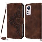 Netany Xiaomi Mi 12/12X/12S için cep telefonu zinciri, Xiaomi Mi 12/12X/12S için cep telefonu kılıfı, zincirli, katlanabilir, poliüretan deri kolye, katlanır kılıf ve askı bandı, kordonlu kapaklı