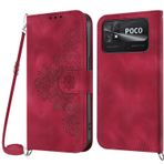 Netany Xiaomi Poco C40 /Redmi 10C için cep telefonu zinciri, cep telefonu kılıfı, zincirli, katlanabilir, poliüretan deri, mıknatıslı kolye, katlanır kılıf ve kordon, kordon, kapaklı, darbeye
