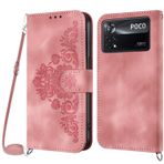 Netany Xiaomi Poco X4 Pro 5G için cep telefonu zinciri, cep telefonu kılıfı, Xiaomi Poco X4 Pro 5G kılıf, zincirli, katlanabilir, poliüretan deri kolye, katlanır kılıf ve askı bandı, kordonlu kapaklı