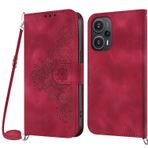 Netany Xiaomi Redmi Note 12 Tubro/Poco F5 için cep telefonu zinciri, cep telefonu kılıfı, zincirli, katlanabilir, poliüretan deri kolye, katlanır kılıf ve askı bandı, kordon, kapaklı, darbeye