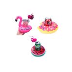 Netavantaj Donut Karpuz Flamingo 3Lü Şişme Havuz Deniz Bardak Tutucu Float Bar Set