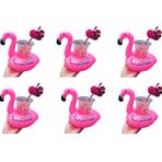 Netavantaj Flamingo Şişme Havuz Deniz Bardak Tutucu Float Bar 6 Adet