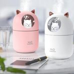 Netavantaj Oto Ve Ev Kedi Karakterli Rgb Ledli Hava Nemlendirici Buhar Makinesi Pembe