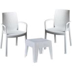 Netax Estelia Efes 2'li Set (2 Sandalye +1 Sehpa (Camsız) %100 Orjinal Ürün Bahçe, Balkon