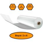NetBazaars 160 Micron Naylon Örtü, Şeffaf Su Geçirmez Naylon, 2x6 Metre