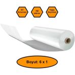 NetBazaars 160 Micron Naylon Örtü, Şeffaf Su Geçirmez Naylon, 6x1 Metre