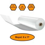 NetBazaars 160 Micron Naylon Örtü, Şeffaf Su Geçirmez Naylon, 6X17 Metre