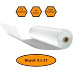 NetBazaars 160 Micron Naylon Örtü, Şeffaf Su Geçirmez Naylon, 8X21 Metre