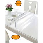 NetBazaars 2,0 mm Pvc Masa Örtüsü, Şeffaf Masa Kaplaması, 120X120