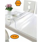 NetBazaars 2,0 mm Pvc Masa Örtüsü, Şeffaf Masa Kaplaması, 70X60