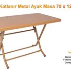 NetBazaars PLASTİK KATLANIR MASA 70X120 ÖLÇÜLERİNDE