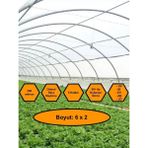 NetBazaars Sera Naylonu, 36 Aylık, 5 Katkılı, 350 Micron 6x2 Şeffaf Sera Örtüsü, Uv Dayanımlı, Ir, Ev, Ab, Ld
