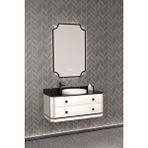 Netdeko Adria 100 Cm Banyo Dolabı Beyaz Siyah - Boy Dolap Hariç Beyaz / Siyah