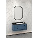 Netdeko Adria 100 Cm Banyo Dolabı Royal Blue Siyah - Boy Dolap Hariç Royal Blue / Siyah