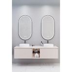 Netdeko Almonde 160 Cm Beyaz Lavabolu Banyo Dolabı Krem