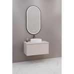 Netdeko Almonde 80 Cm Beyaz Lavabolu Banyo Dolabı Krem