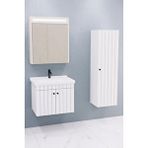 Netdeko Avien 65 Cm Banyo Dolabı Npl Aynalı - Boy Dolap Dahil Beyaz
