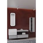 Netdeko Greta 160 Cm Banyo Dolabı - Gri (boy Dolap Dahil)