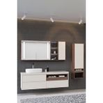 Netdeko İmperia 160 Cm Banyo Dolabı - Boy Dolap Dahil Krem / Kaman Ceviz