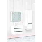 Netdeko Levante 65 Cm Beyaz Lavabolu Banyo Dolabı Bgn Aynalı - Boy Dolap Dahil
