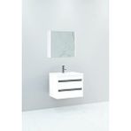 Netdeko Levante 65 Cm Beyaz Lavabolu Banyo Dolabı Bgn Aynalı - Boy Dolap Hariç