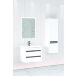 Netdeko Levante 65 Cm Beyaz Lavabolu Banyo Dolabı Cmr Aynalı - Boy Dolap Dahil