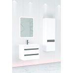 Netdeko Levante 65 Cm Beyaz Lavabolu Banyo Dolabı Cmr Aynalı - Boy Dolap Hariç