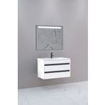 Netdeko Levante 85 cm Beyaz Lavabolu Banyo Dolabı Dahil